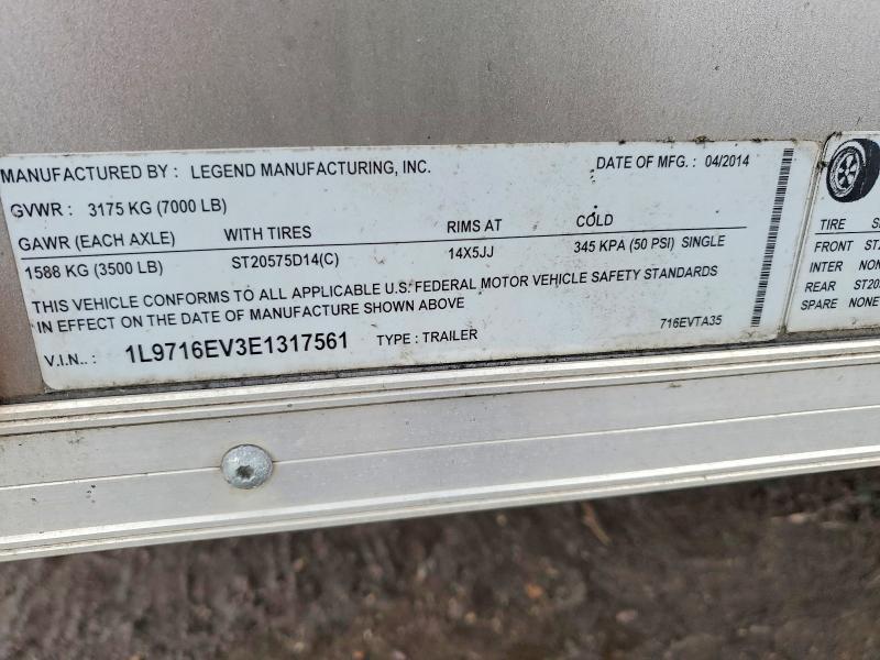 2014 Legend ND 716EVTA35 Enclosed Cargo Trailer