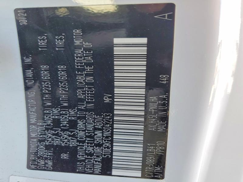 2022 Toyota Sienna Platinum 7-passenger