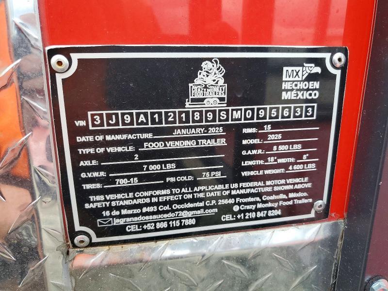 2025 Food Trailer 2025 Crazy Monkey Food Trailer