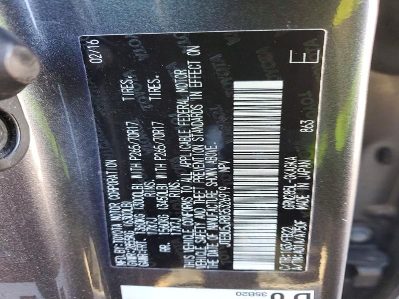 2016 Toyota 4runner Sr5/sr5 Premium