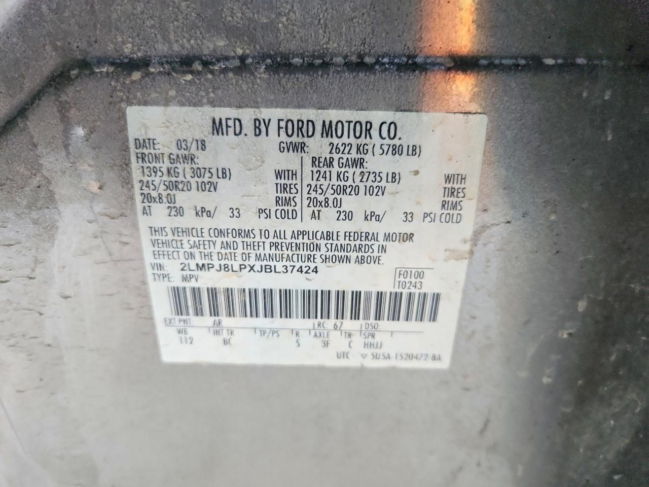 2018 Lincoln Mkx Reserve