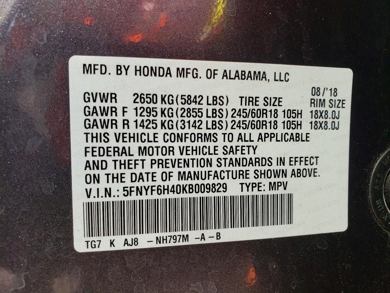 2019 Honda Pilot exl