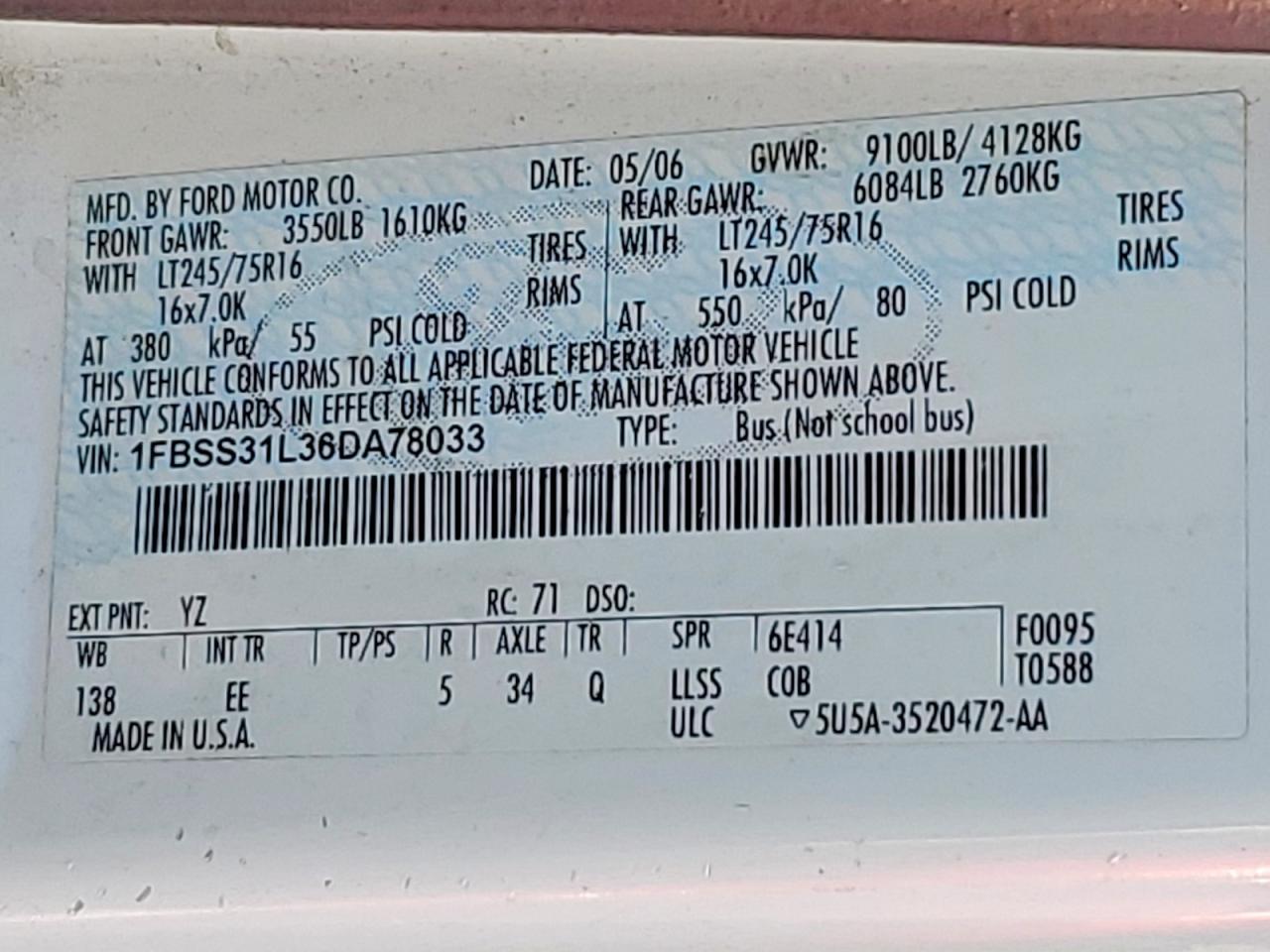 2006 Ford Econoline E350 Super Duty Wagon