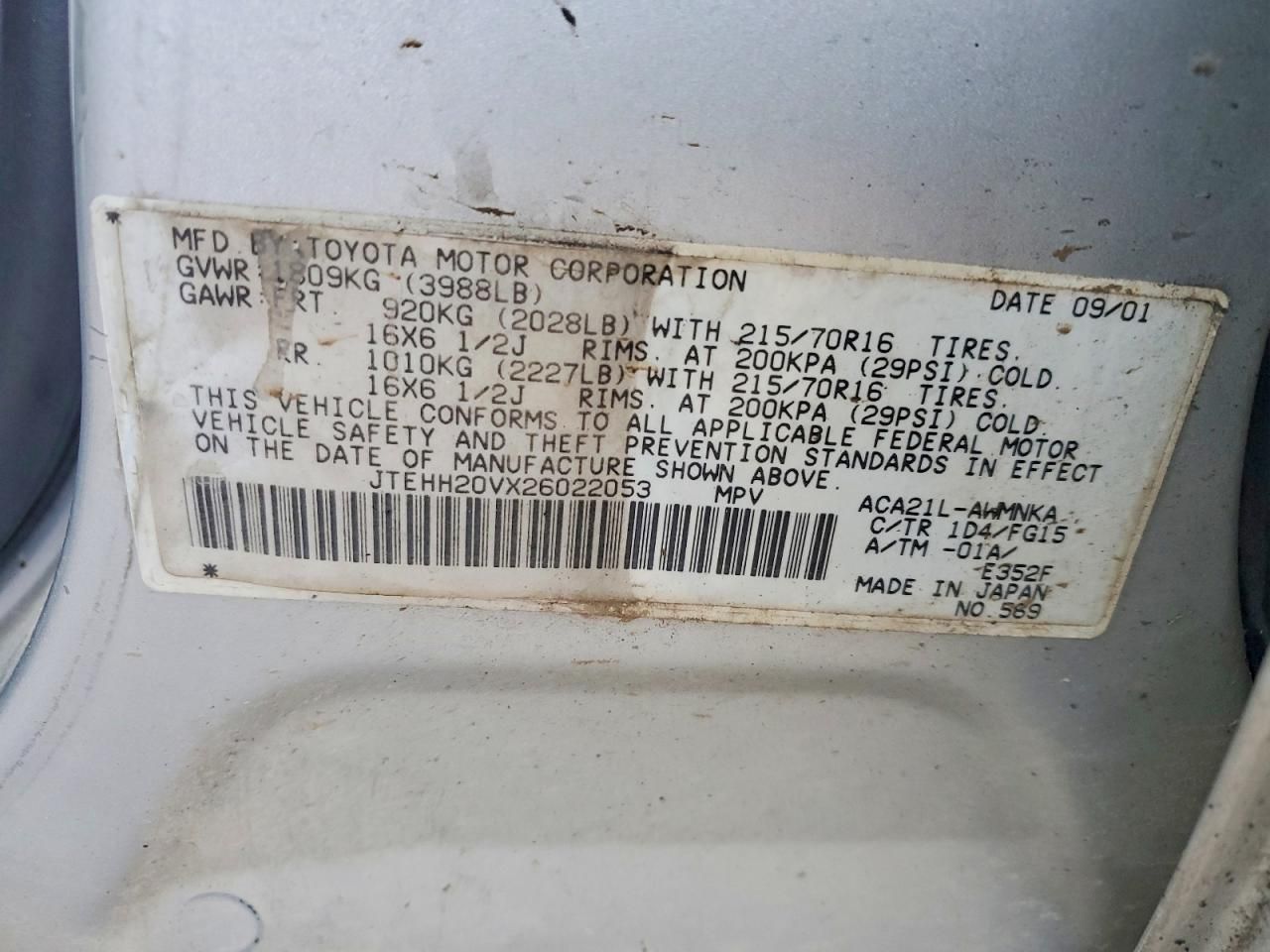 2002 Toyota Rav4 Base