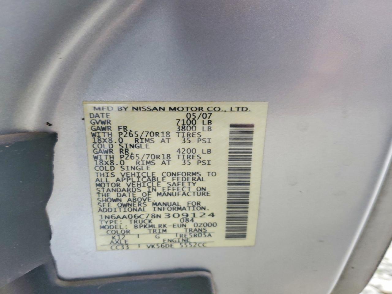 2008 Nissan Titan xe