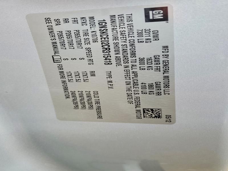 2012 Chevrolet Tahoe K1500 ltz