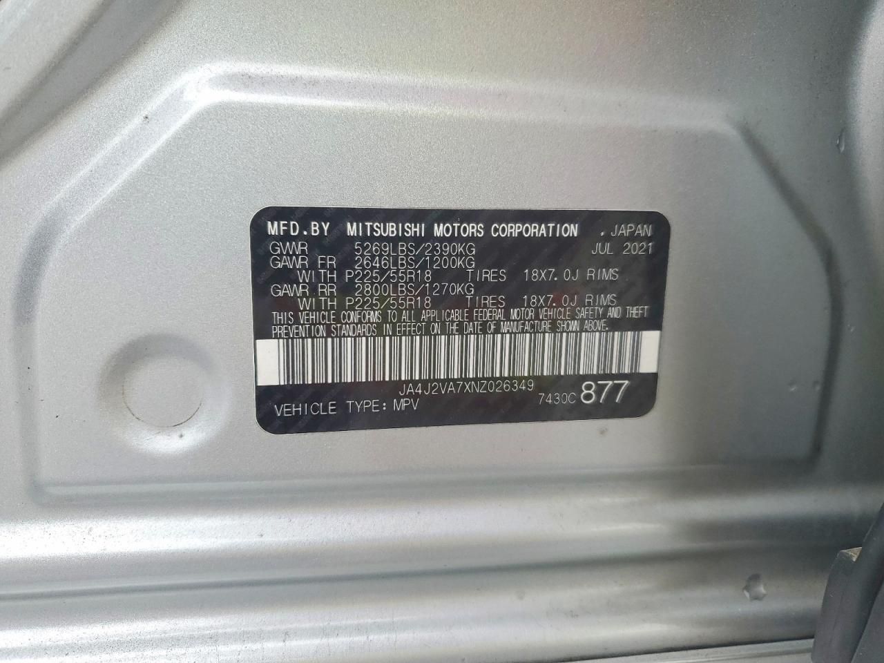 2022 Mitsubishi Outlander sel