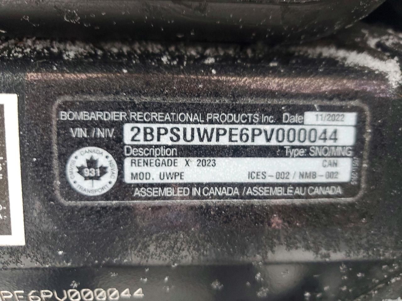 2023 Skidoo 2023 Skidoo Renegade