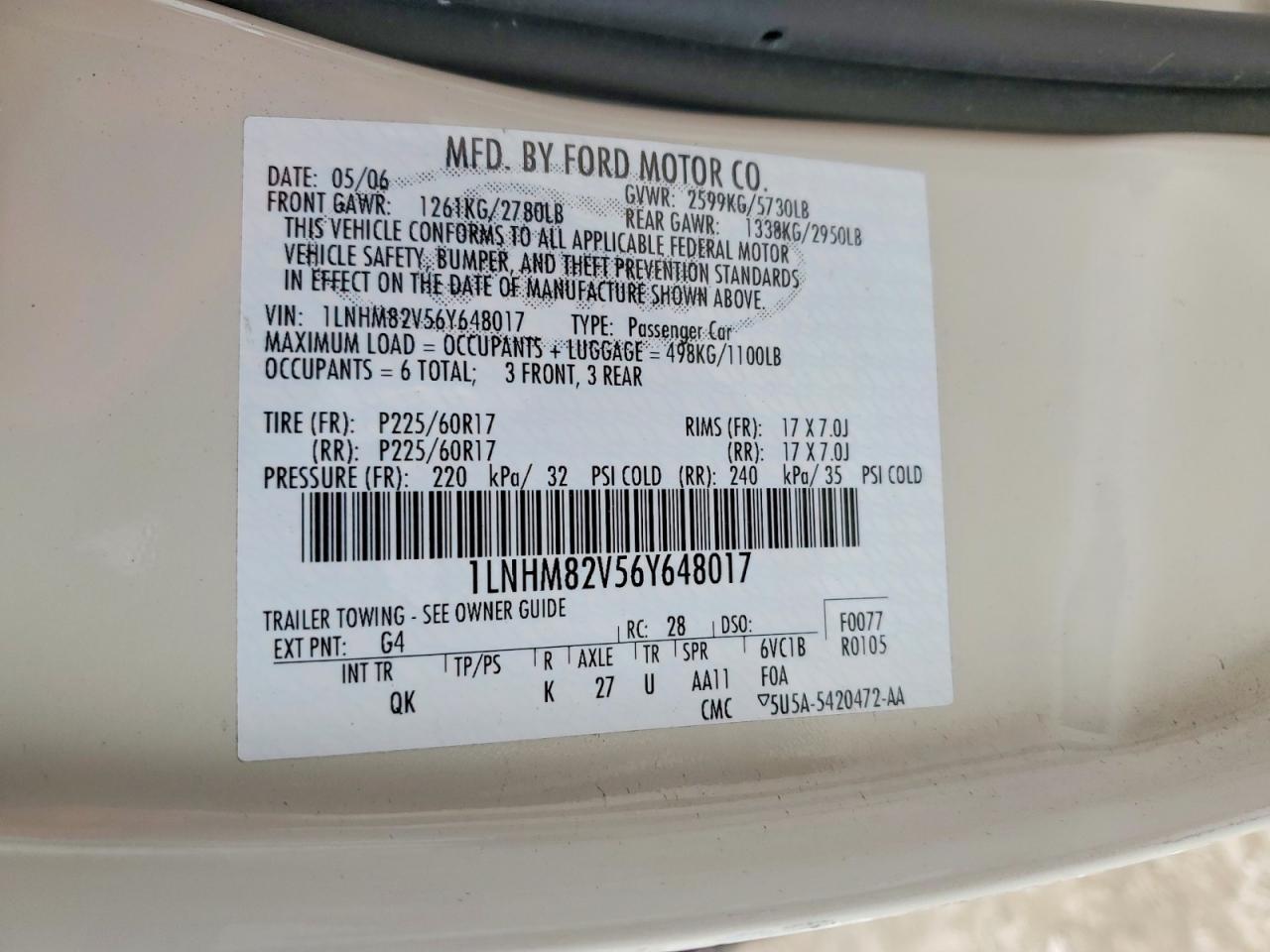 2006 Lincoln Town car Signature Limited