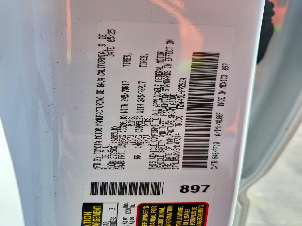 2025 Toyota Tacoma SR5