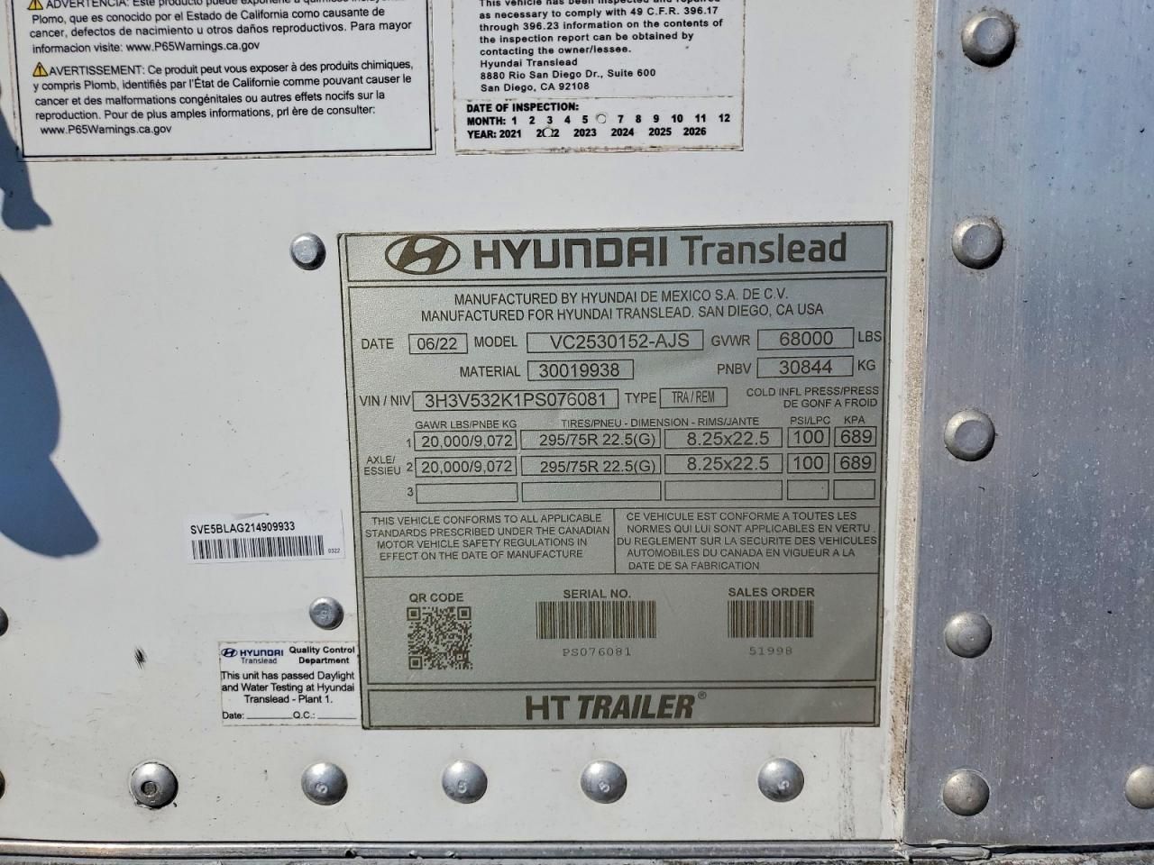 2023 Hyun Trailer-DRY Van Trailer