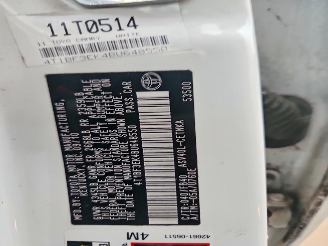 2011 Toyota Camry Base