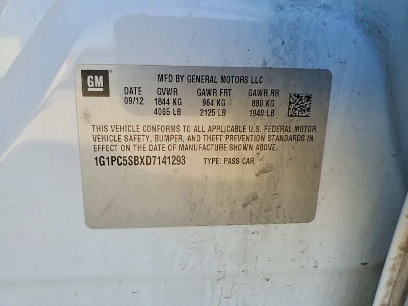 2013 Chevrolet Cruze lt