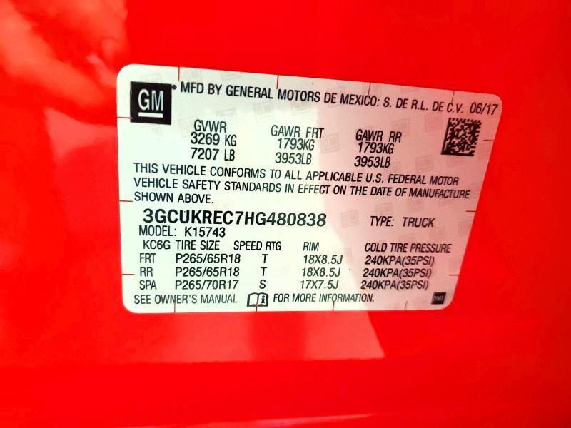 2017 Chevrolet Silverado K1500 lt