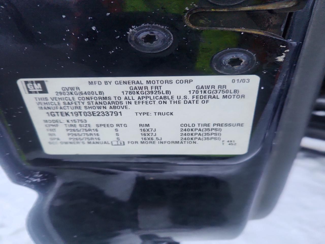 2003 GMC New Sierra K1500