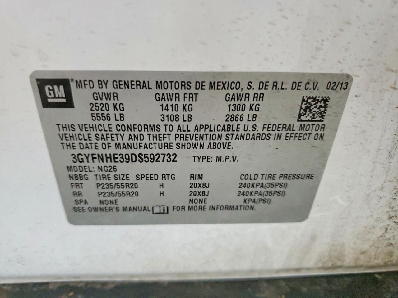 2013 Cadillac Srx Performance Collection