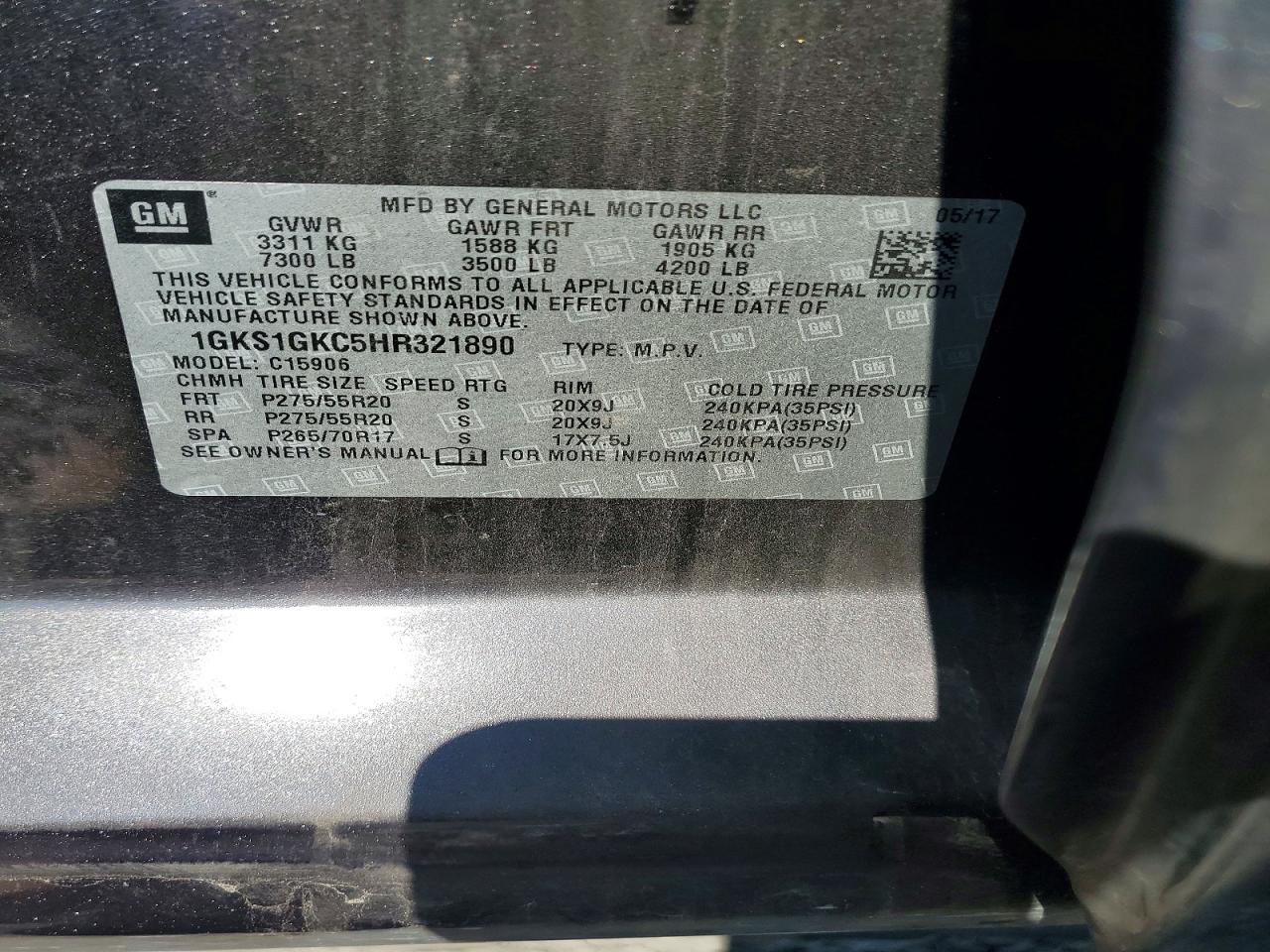 2017 GMC Yukon xl C1500 slt