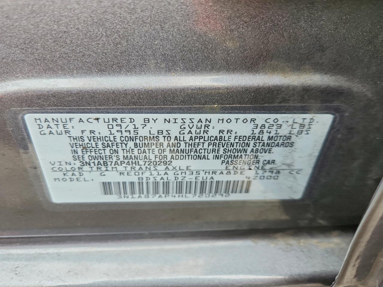 2017 Nissan Sentra s