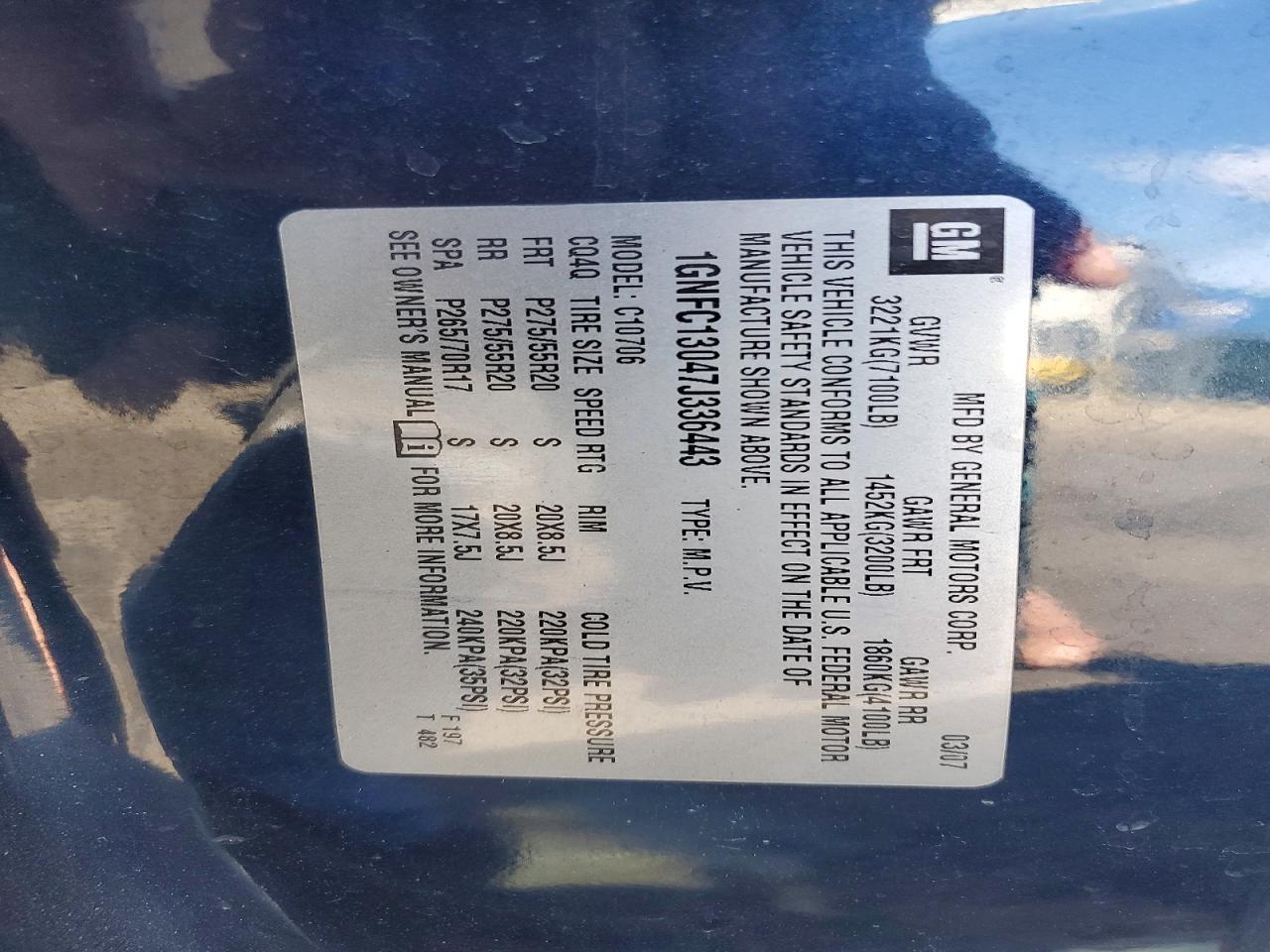 2007 Chevrolet Tahoe C1500