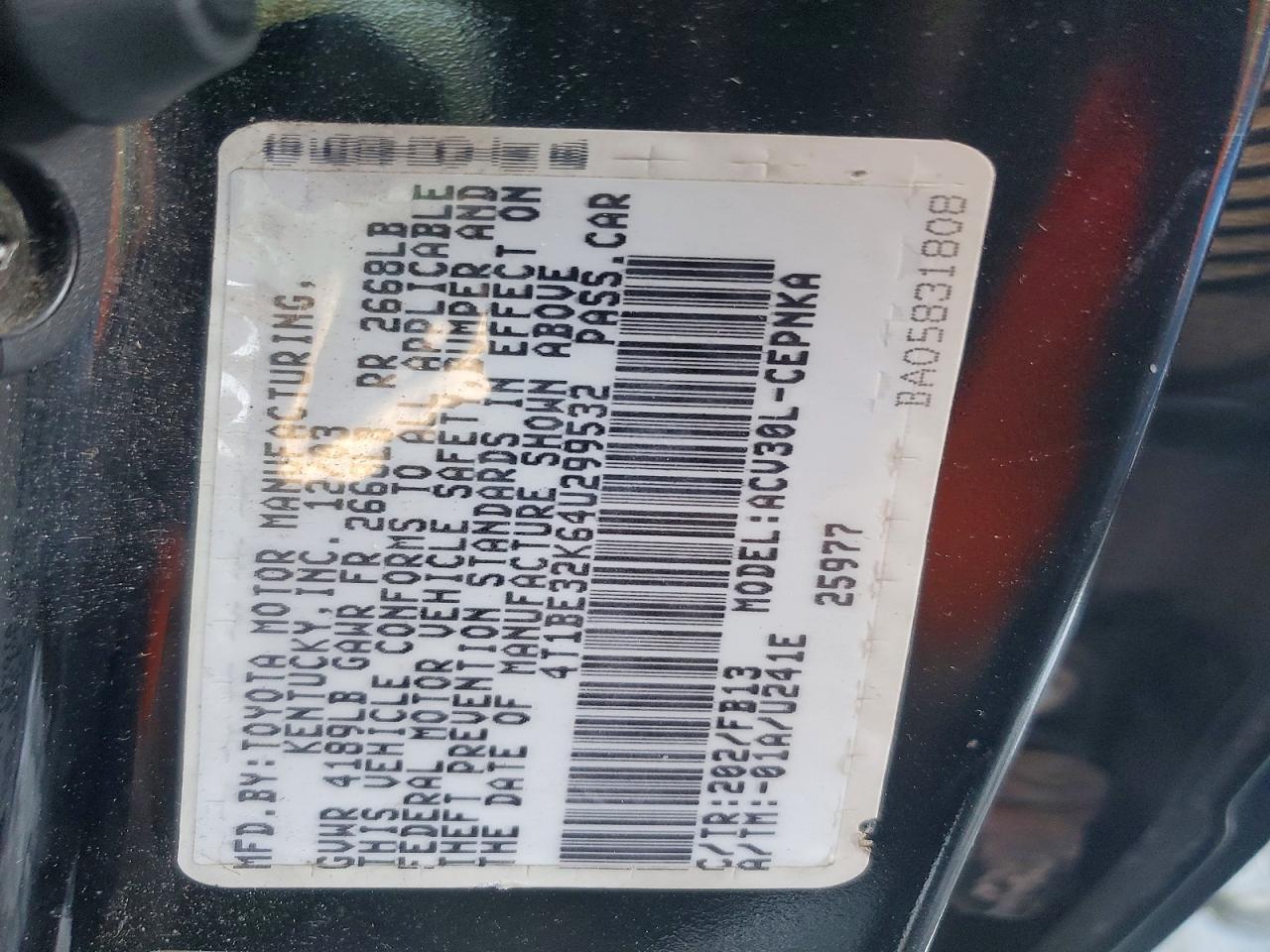 2004 Toyota Camry le