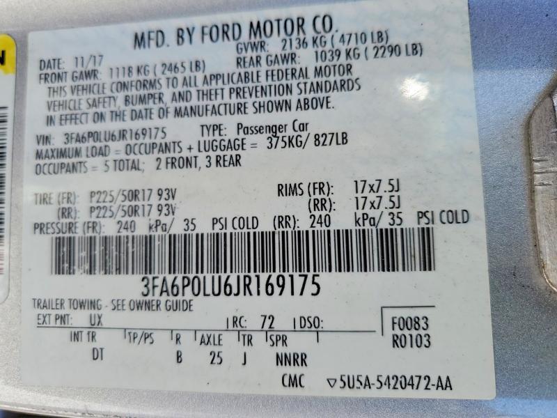 2018 Ford Fusion se Hybrid