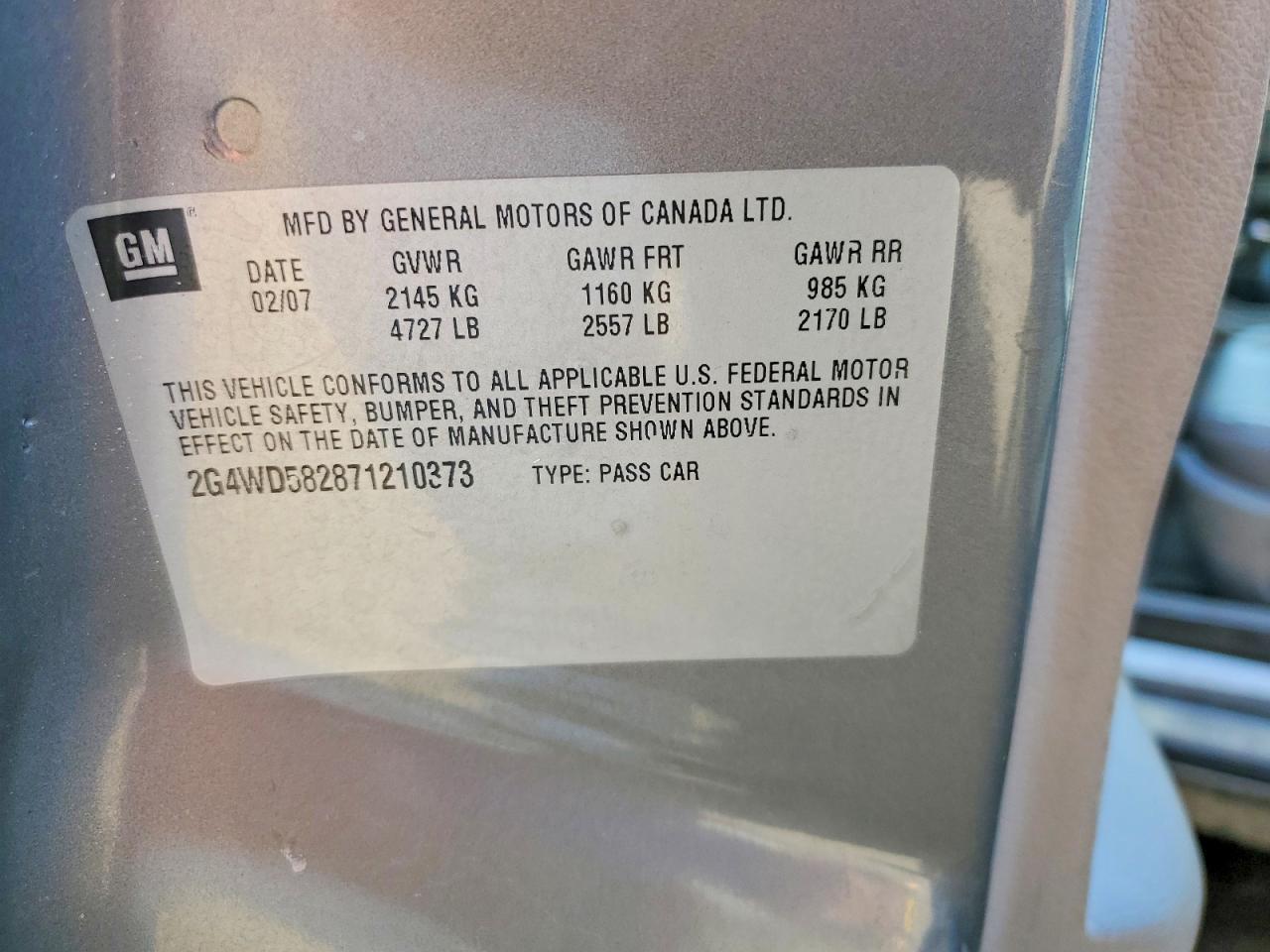 2007 Buick Lacrosse cxl