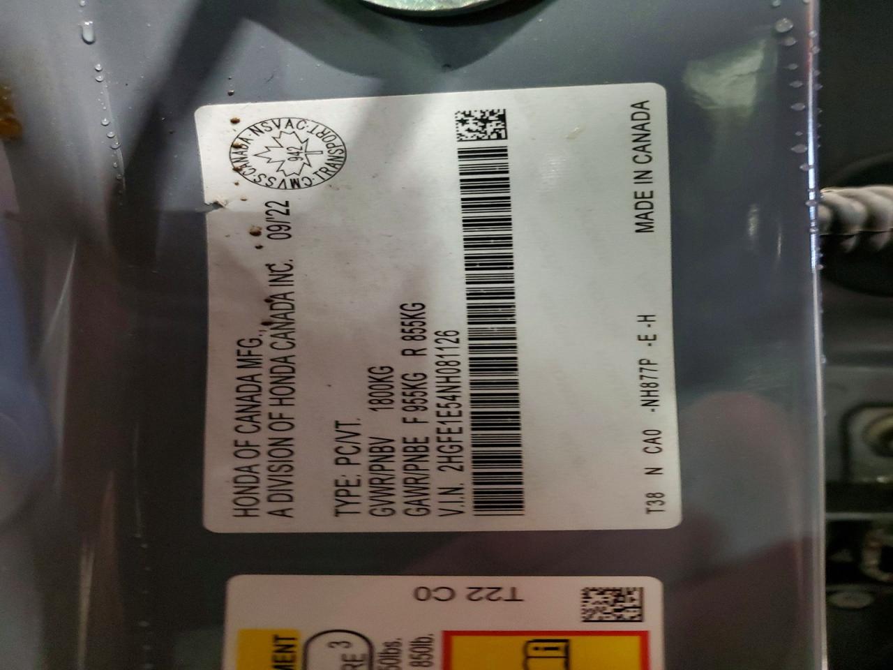 2022 Honda Civic si