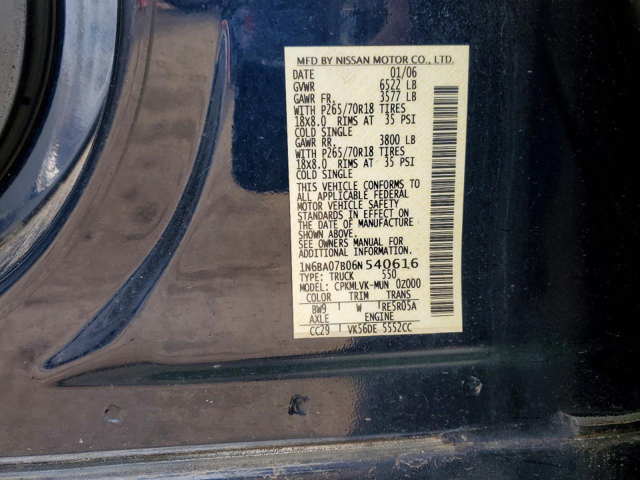 2006 Nissan Titan xe