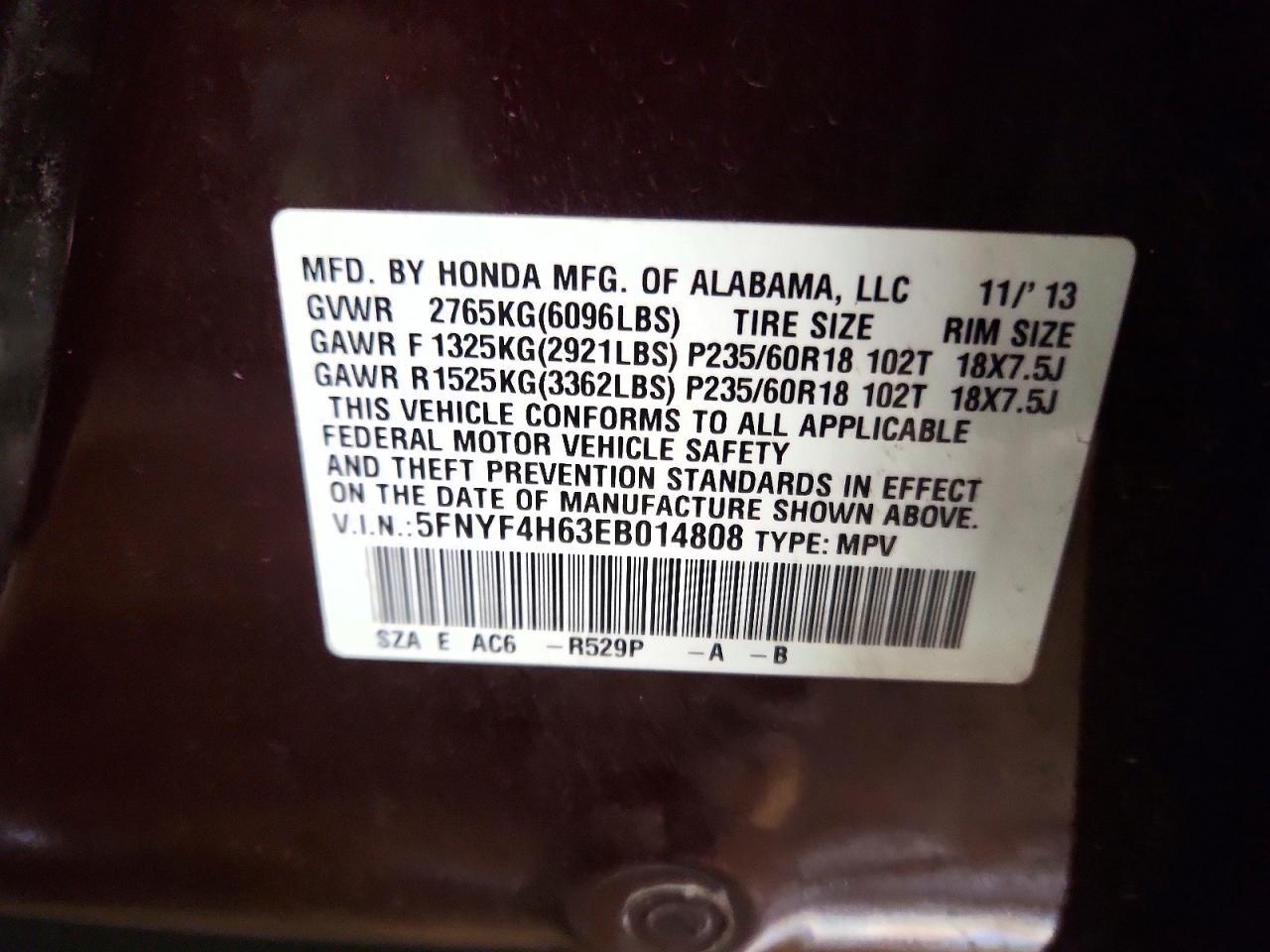 2014 Honda Pilot exl