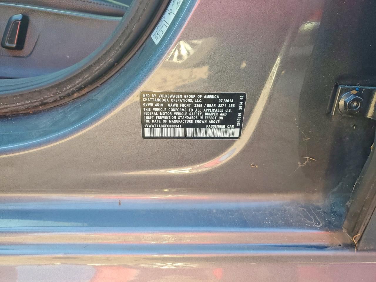 2015 Volkswagen Passat s