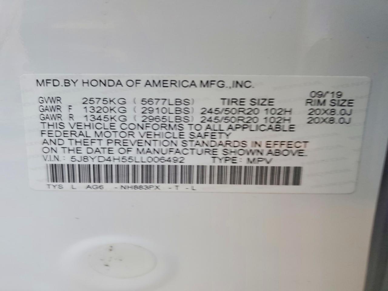 2020 Acura Mdx Technology