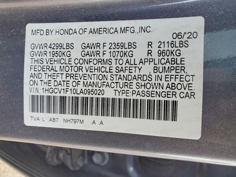 2020 Honda Accord lx