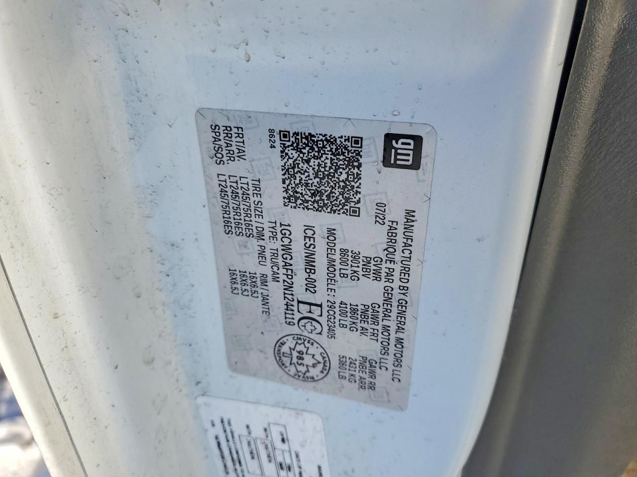 2022 Chevrolet Express 2500 Utility / Service Van