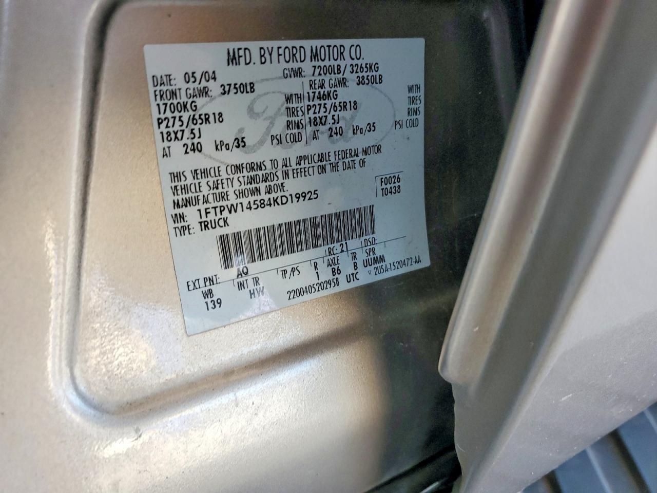 2004 Ford F150 Supercrew