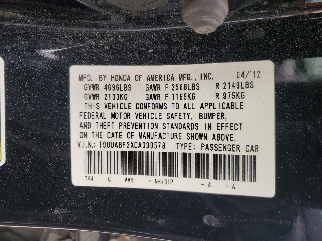 2012 Acura TL