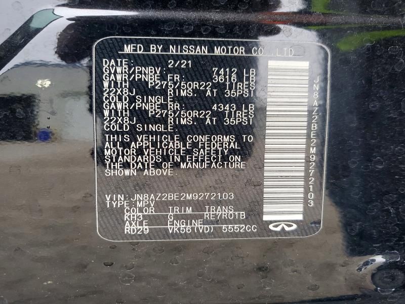 2021 Infiniti Qx80 Sensory