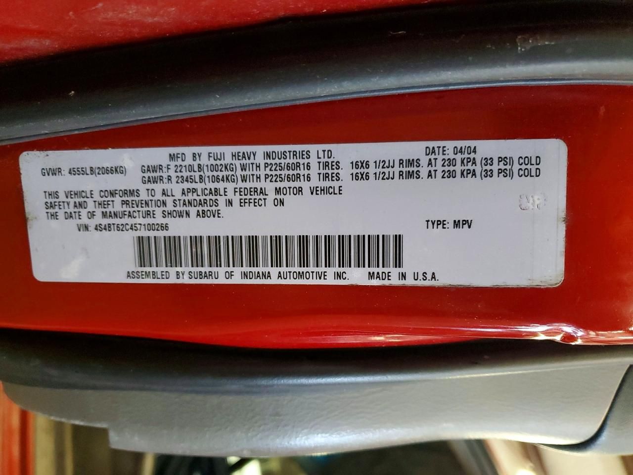 2005 Subaru Baja Sport