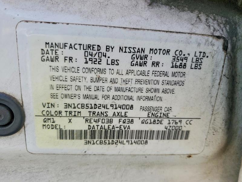 2004 Nissan Sentra 1.8