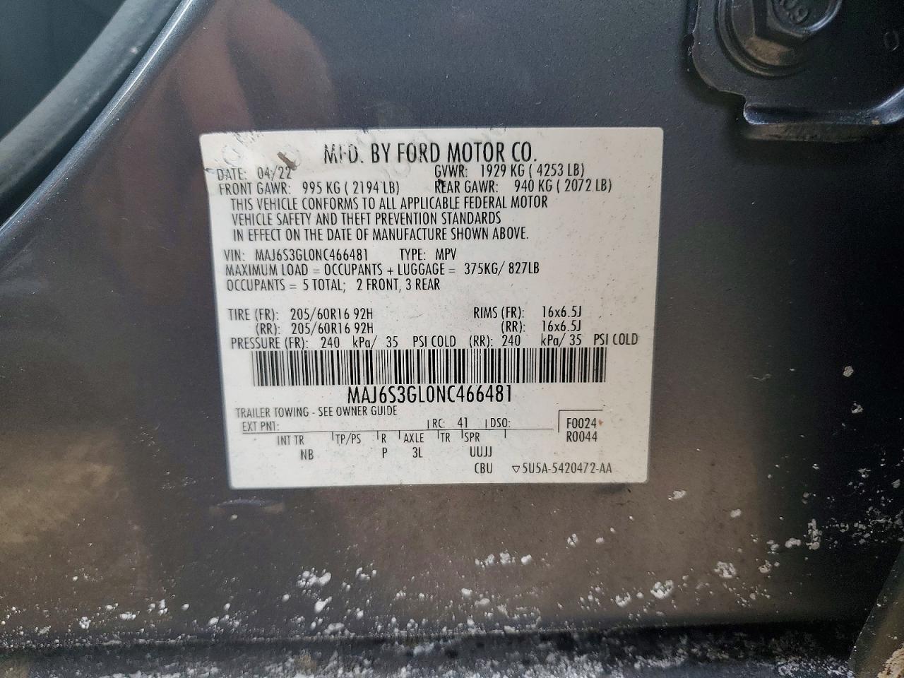 2022 Ford Ecosport se