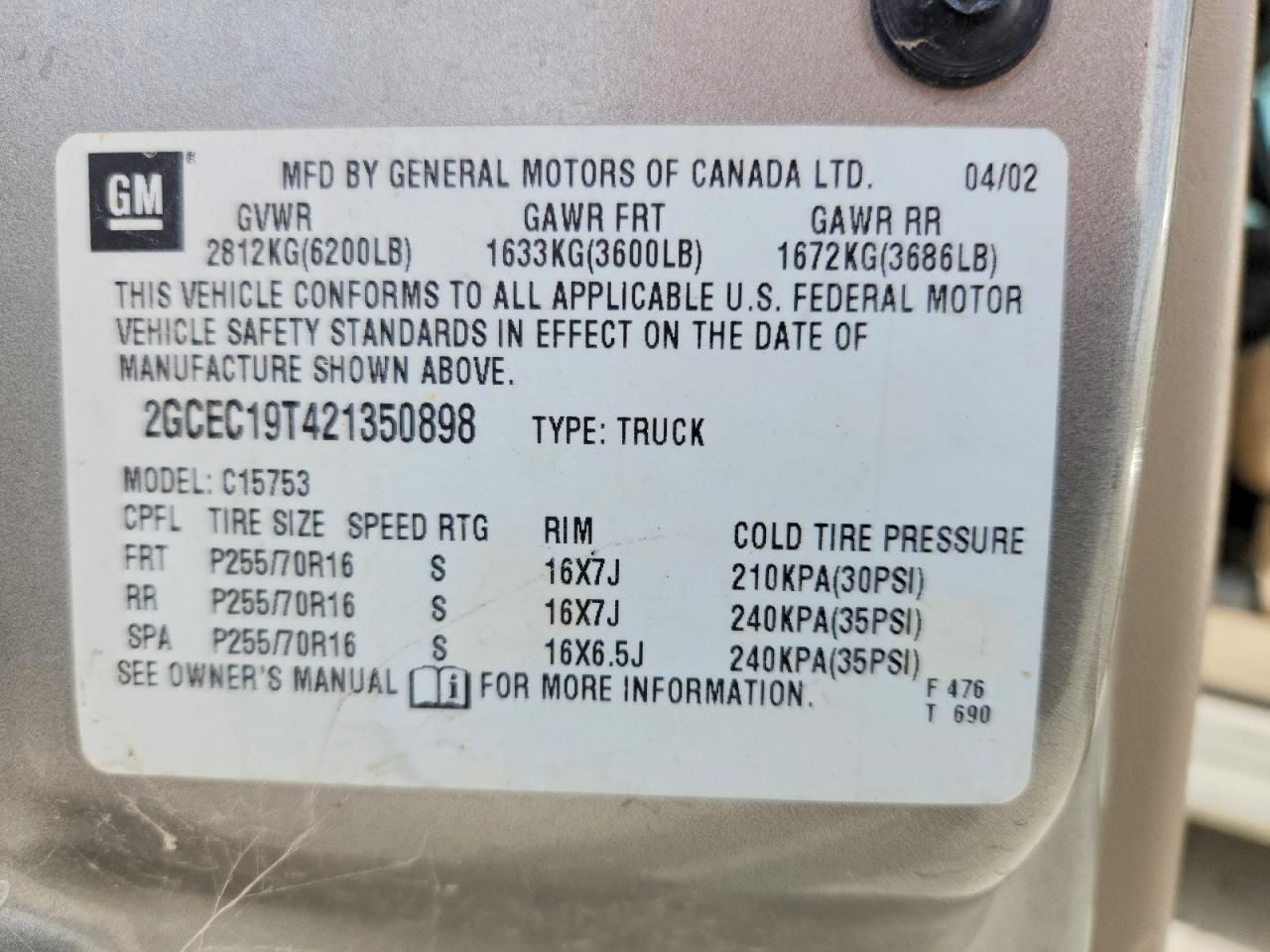 2002 Chevrolet Silverado C1500