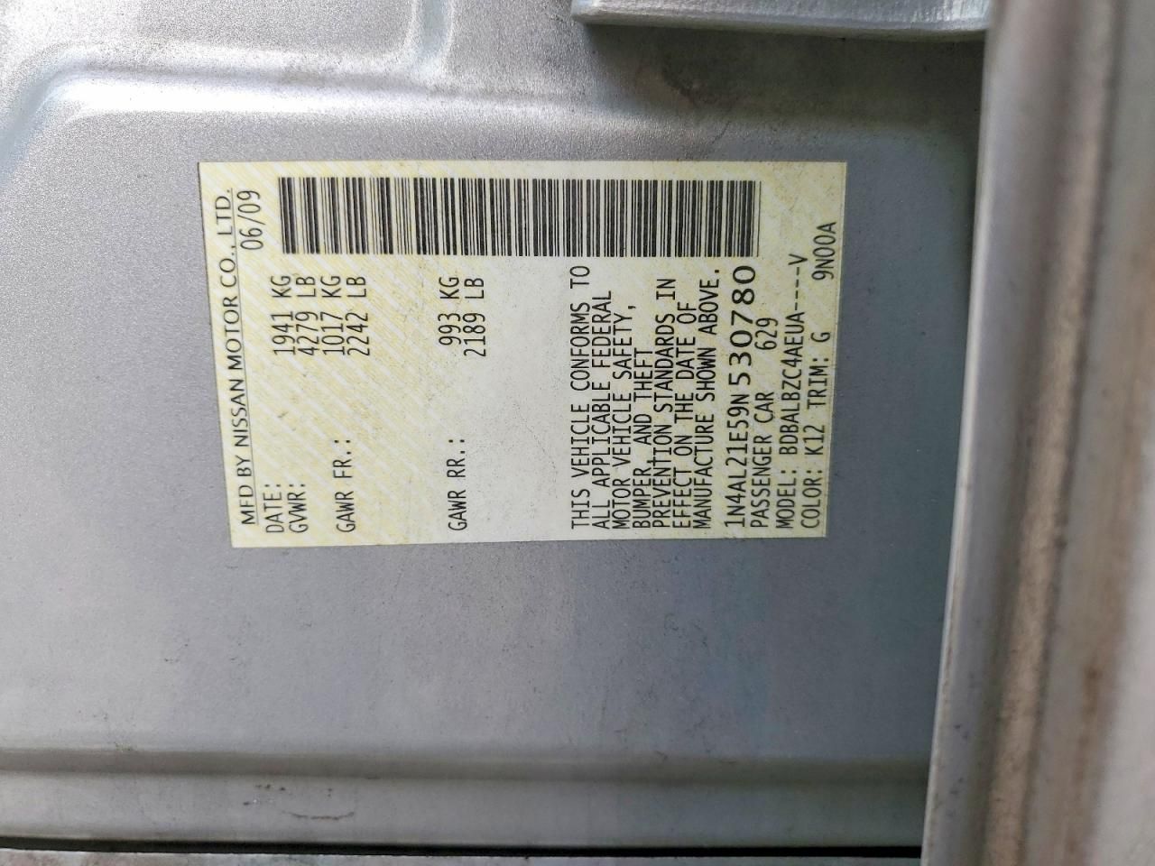 2009 Nissan Altima 2.5