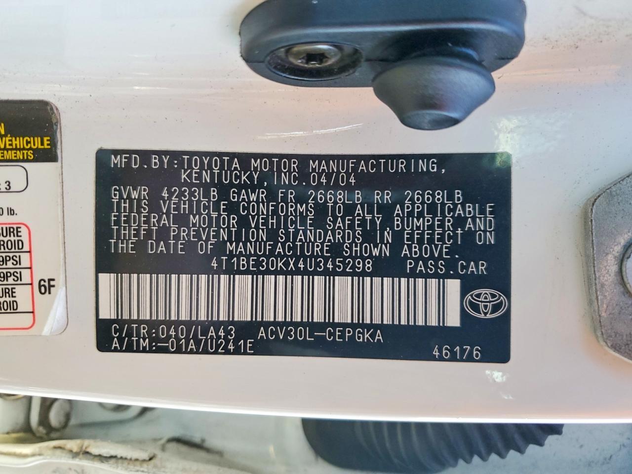 2004 Toyota Camry xle