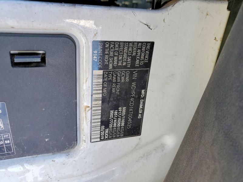 2019 Freightliner Sprinter 3500 Utility / Servicevan