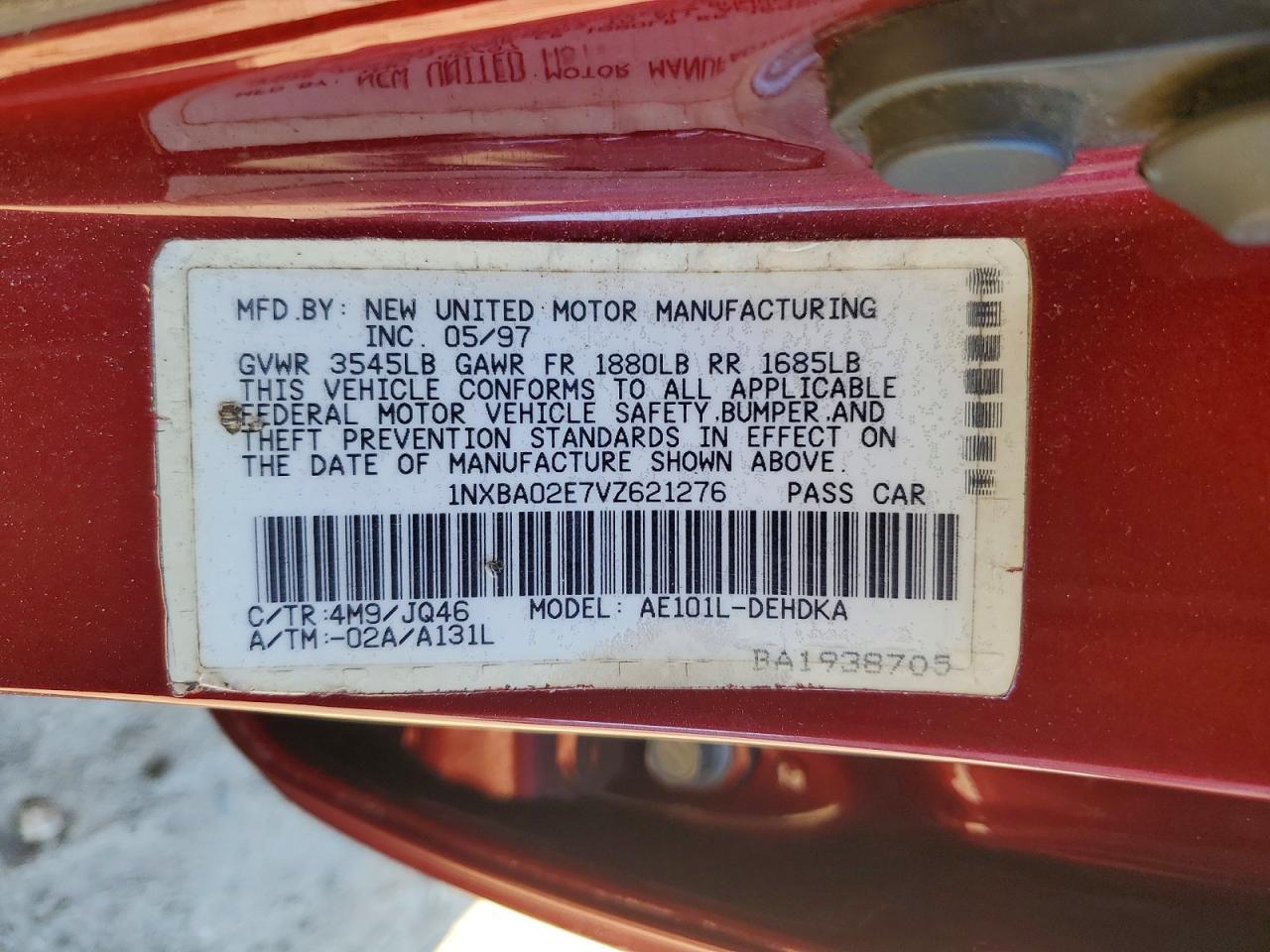 1997 Toyota Corolla Base