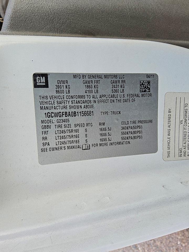 2011 Chevrolet Express G2500