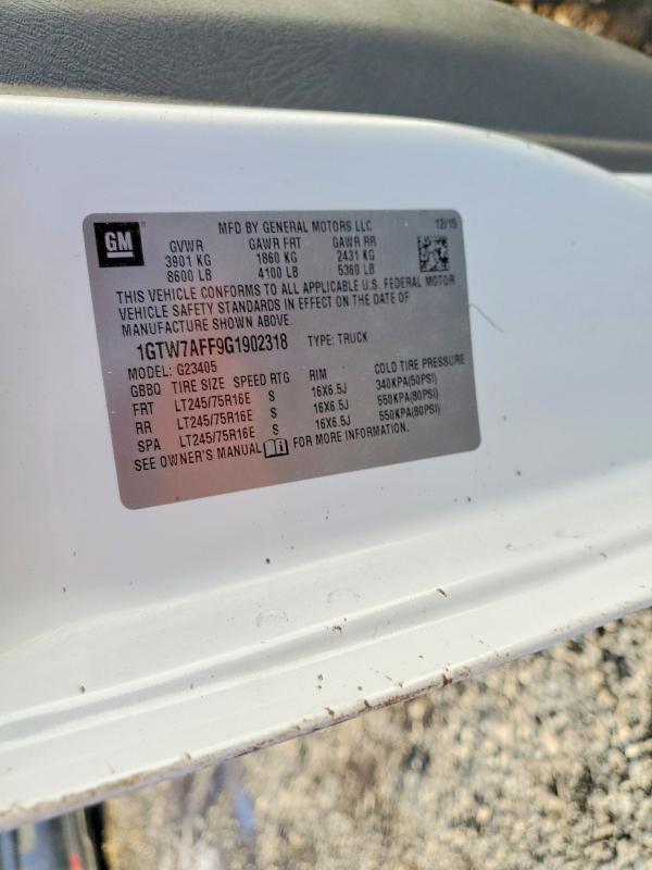 2016 GMC Savana 2500 Cargo Utility / Service van