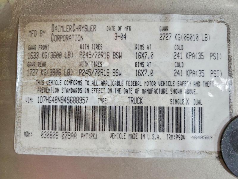 2004 Dodge Dakota Quad slt