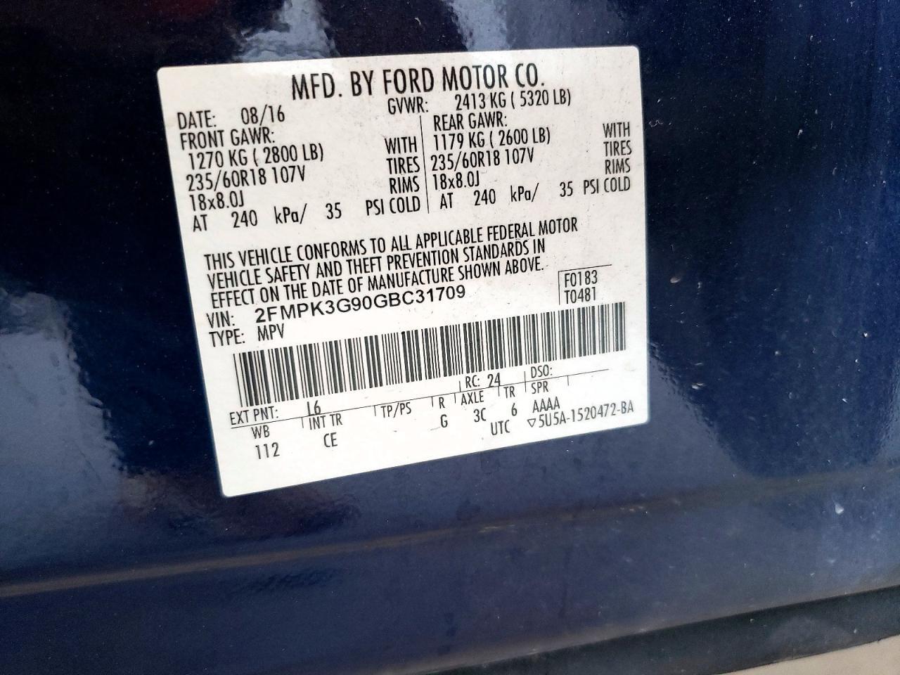 2016 Ford Edge se