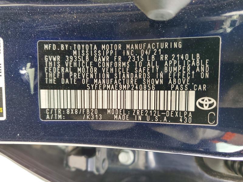 2021 Toyota Corolla le