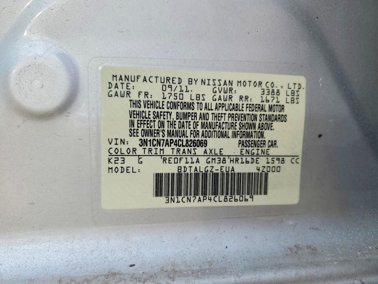 2012 Nissan Versa